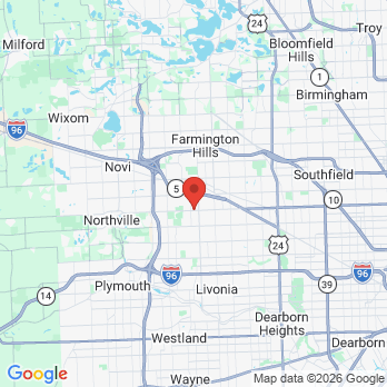 Map to Comfort Dental Spa office in Farmington Hills, MI