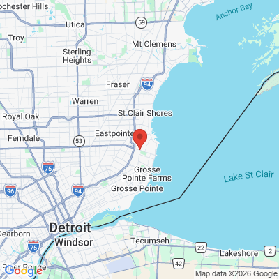 Map to  office in Grosse Pointe Woods, MI