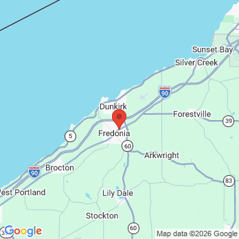 Map to Fredonia Dental office in Fredonia, NY
