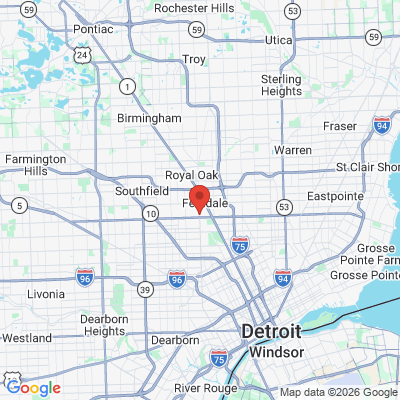 Map to  office in Ferndale, MI