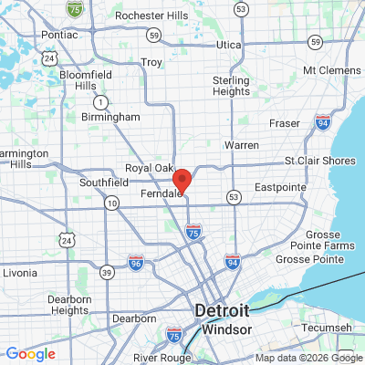 Map to  office in Hazel Park, MI