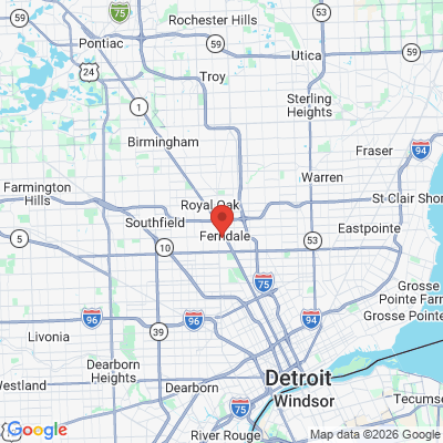 Map to  office in Ferndale, MI