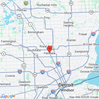 Map to  office in Ferndale, MI
