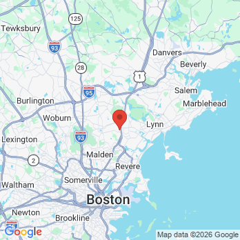 Map to Lux Dental for Kids office in Saugus, MA