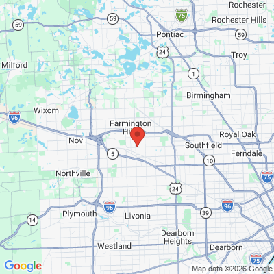 Map to  office in Farmington Hills, MI