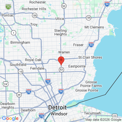 Map to  office in Center Line, MI