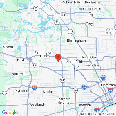 Map to  office in Southfield, MI