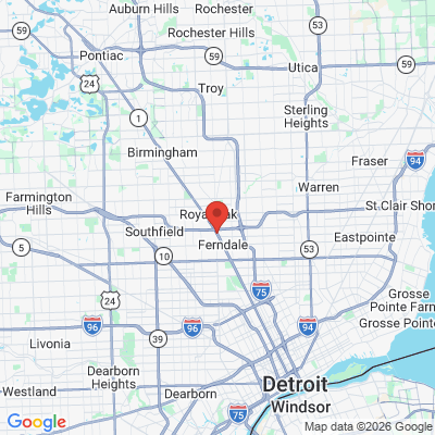 Map to  office in Pleasant Ridge, MI