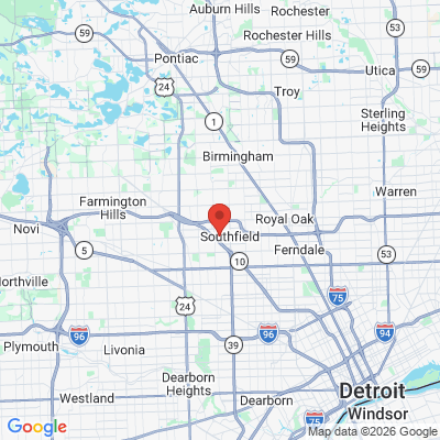 Map to  office in Southfield, MI