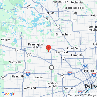 Map to  office in Southfield, MI