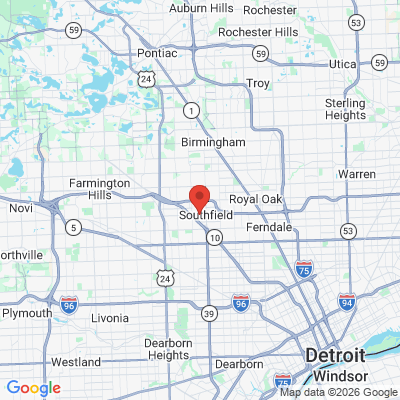 Map to  office in Southfield, MI