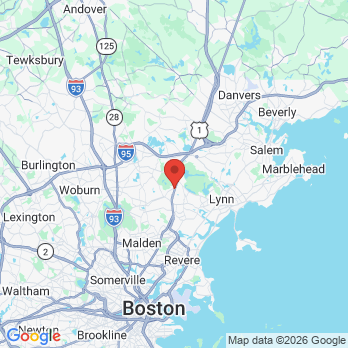 Map to Boston North Dental Associates office in Saugus, MA