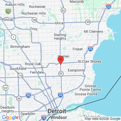 Map to  office in Center Line, MI