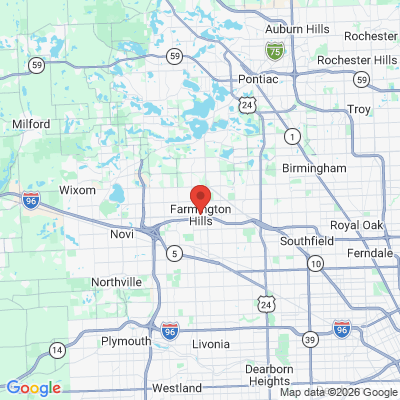 Map to  office in Farmington Hills, MI