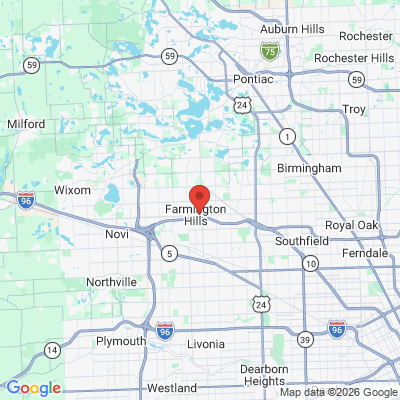 Map to  office in Farmington Hills, MI