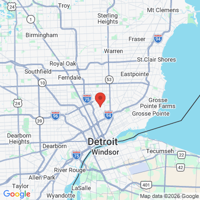 Map to  office in Hamtramck, MI