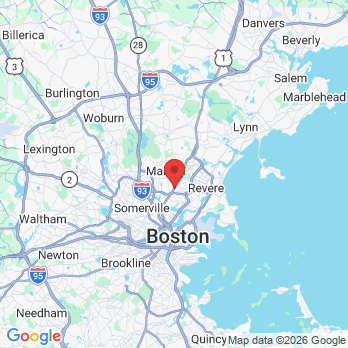 Map to Global Dental office in Everett, MA