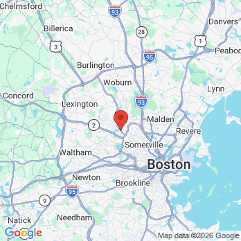 Map to First Impression Dental office in Arlington, MA