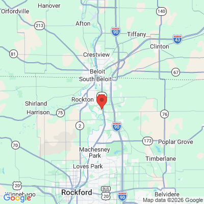 Map to  office in Roscoe, IL