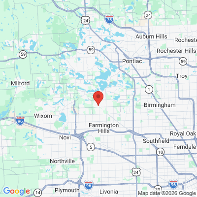 Map to  office in West Bloomfield Township, MI