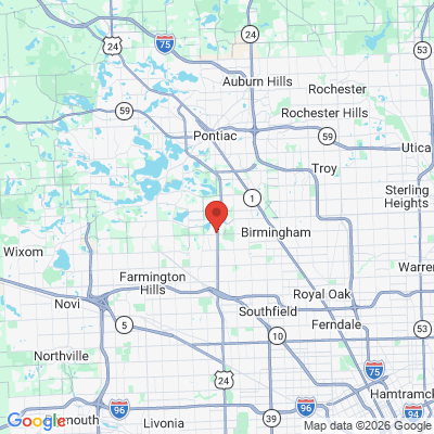 Map to  office in Bloomfield Hills, MI