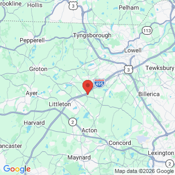 Map to Westford Smiles Dental Center office in Westford, MA