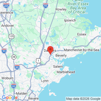 Map to Danvers Dental Wellness office in Danvers, MA