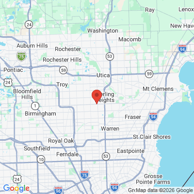 Map to  office in Sterling Heights, MI