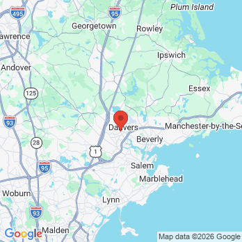 Map to Marsh Family Dental office in Danvers, MA
