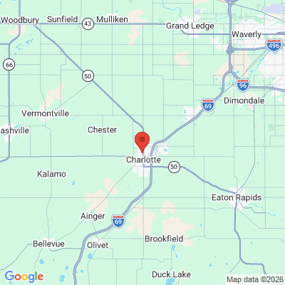 Map to  office in Charlotte, MI