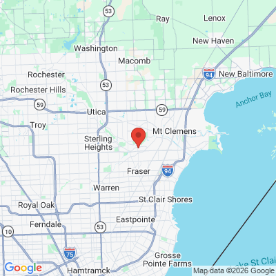 Map to  office in Clinton Township, MI