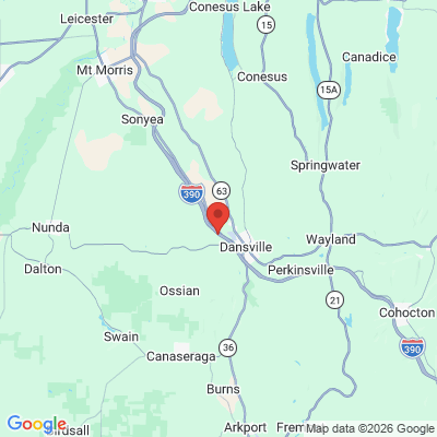 Map to  office in Dansville, NY