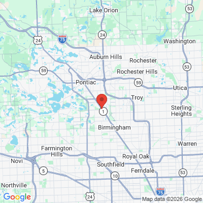 Map to  office in Bloomfield Hills, MI