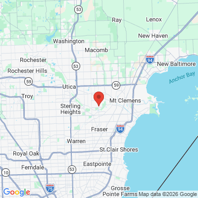 Map to  office in Clinton Township, MI
