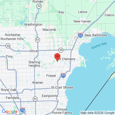 Map to  office in Clinton Township, MI