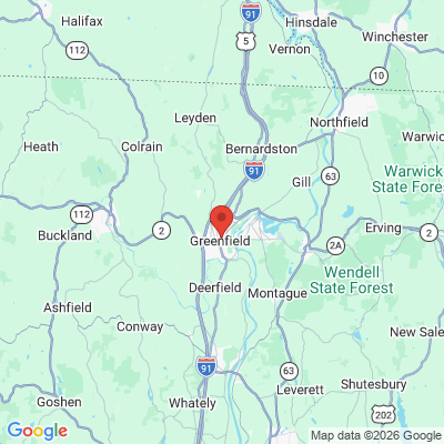 Map to  office in Greenfield, MA