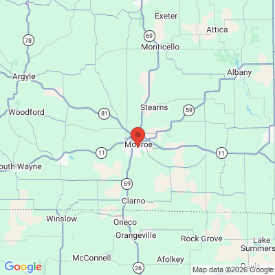 Map to  office in Monroe, WI