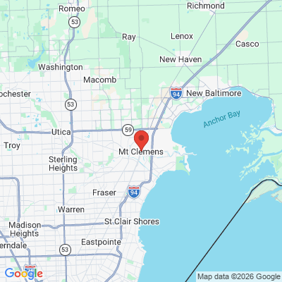 Map to  office in Mount Clemens, MI