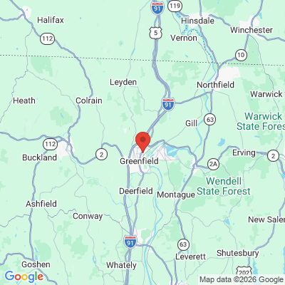 Map to  office in Greenfield, MA