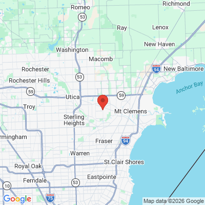 Map to  office in Clinton Township, MI