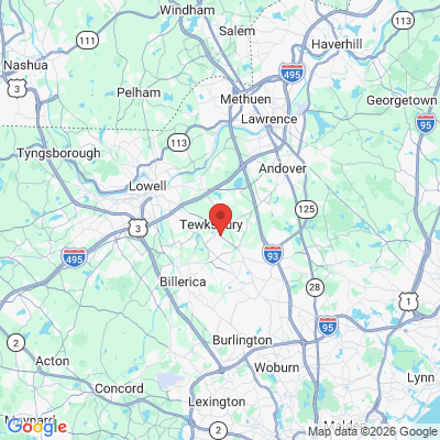 Map to  office in Tewksbury, MA