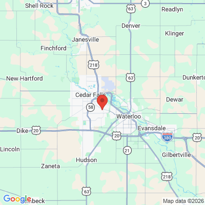 Map to  office in Cedar Falls, IA