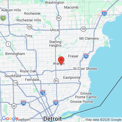 Map to  office in Warren, MI