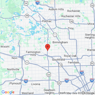 Map to  office in Bingham Farms, MI