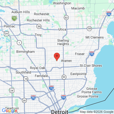 Map to  office in Warren, MI
