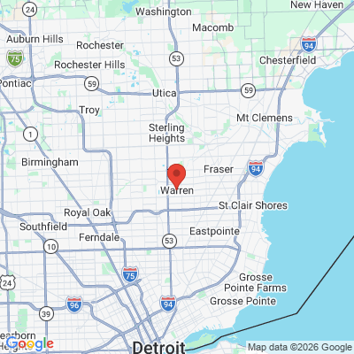 Map to  office in Warren, MI