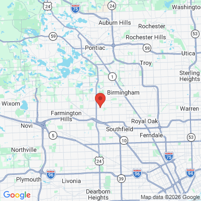 Map to  office in Bingham Farms, MI