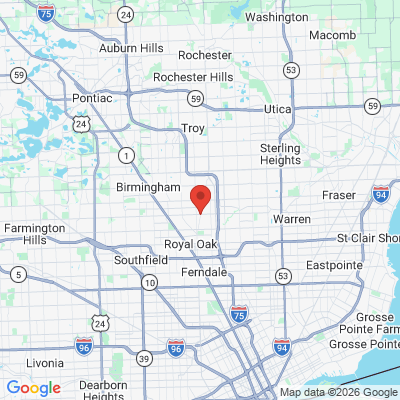 Map to  office in Royal Oak, MI