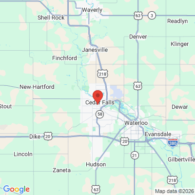 Map to  office in Cedar Falls, IA
