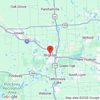 Map to Mark Francuck, DDS, PC, Family Dentistry office in Brighton, MI